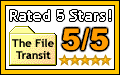 Top score of 5 stars on  filetransit.com